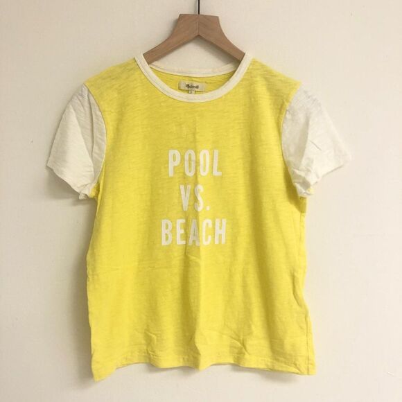 Madewell Yellow Pool vs Beach Tee Shirt - Size S - Picture 2 of 6